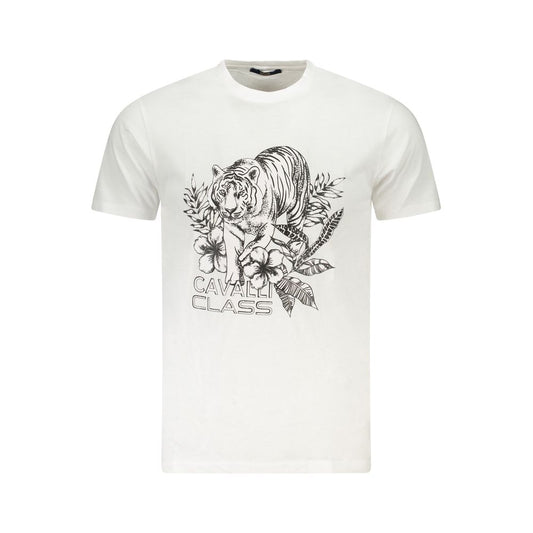 Cavalli Class Weißes Baumwolle Männer T-Shirt