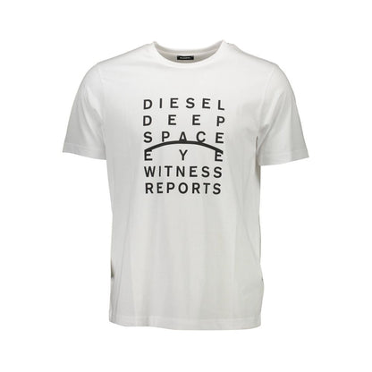 Diesel Weißes Baumwolle Männer T-Shirt
