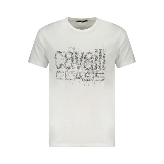 Cavalli Class Weißes Baumwolle Männer T-Shirt