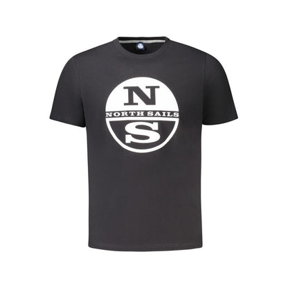 North Sails Schwarzes Baumwolle Männer T-Shirt