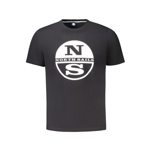 North Sails Schwarzes Baumwolle Männer T-Shirt