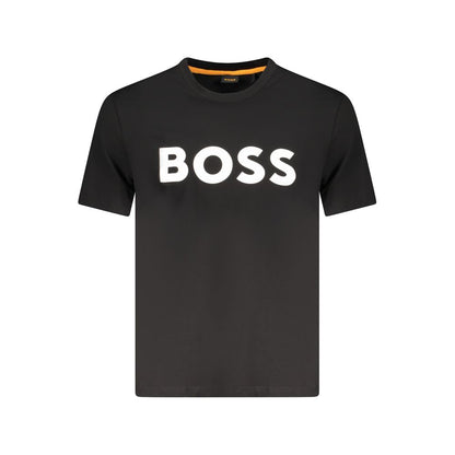 Hugo Boss Schwarzes Baumwolle Männer T-Shirt