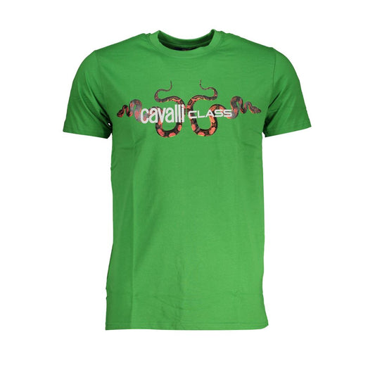 Cavalli Class T-Shirt aus grüner Baumwolle