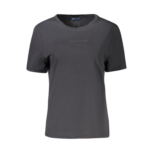 North Sails Schwarzes Baumwoll-T-Shirt für Frauen