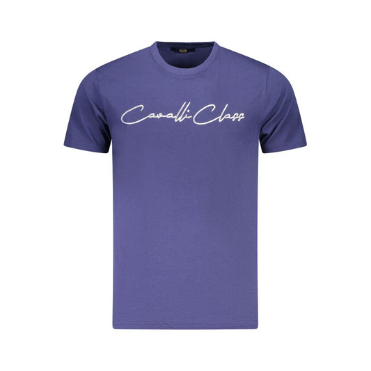 Cavalli Class Blau Baumwolle Männer T-Shirt