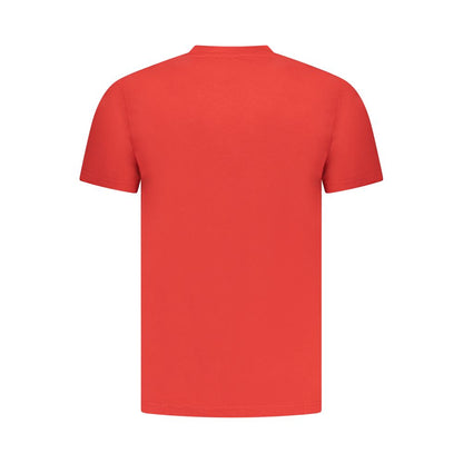 Cavalli Class Rotes Baumwolle Männer T-Shirt