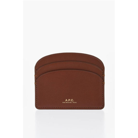 A.P.C. Einfarbiges Leder-Kartenetui
