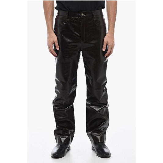 Gucci 5-Taschen-Lammfell-Hose mit Gürtelschlaufen