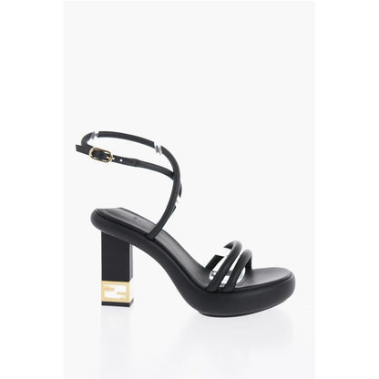 Fendi Leder-Sandalen mit Logo-Absatz 10cm