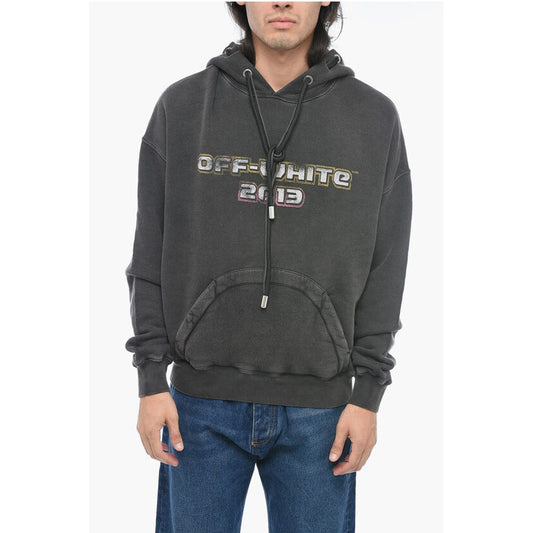 Off-White Bedrucktes Kapuzensweatshirt mit Ösendetail