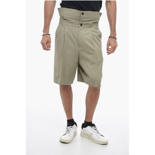 Dior Shorts aus Schurwolle mit Bündchen am Bund