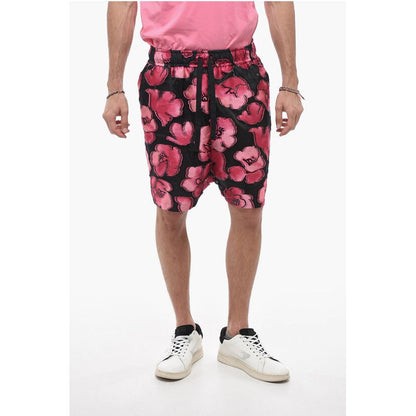 4SDesigns Zweifarbige Shorts mit Blumenmotiv