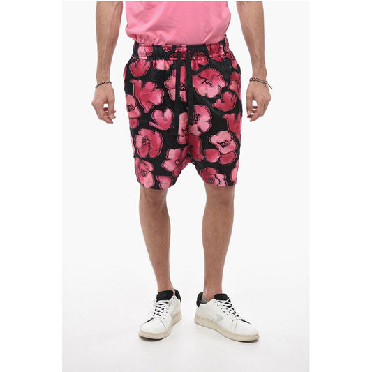 4SDesigns Zweifarbige Shorts mit Blumenmotiv