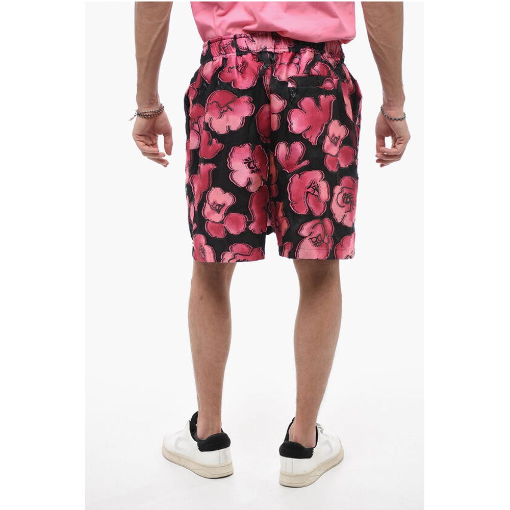 4SDesigns Zweifarbige Shorts mit Blumenmotiv