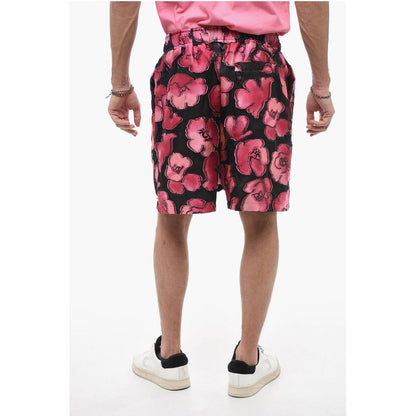 4SDesigns Zweifarbige Shorts mit Blumenmotiv