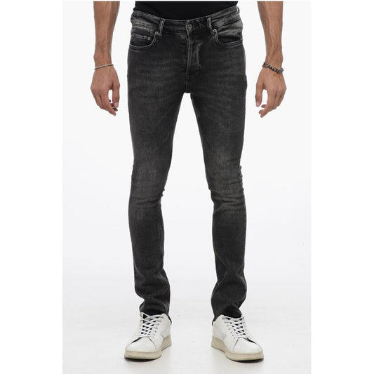 AllSaints Dunkel gewaschene Skinny Fit Jeans 15cm