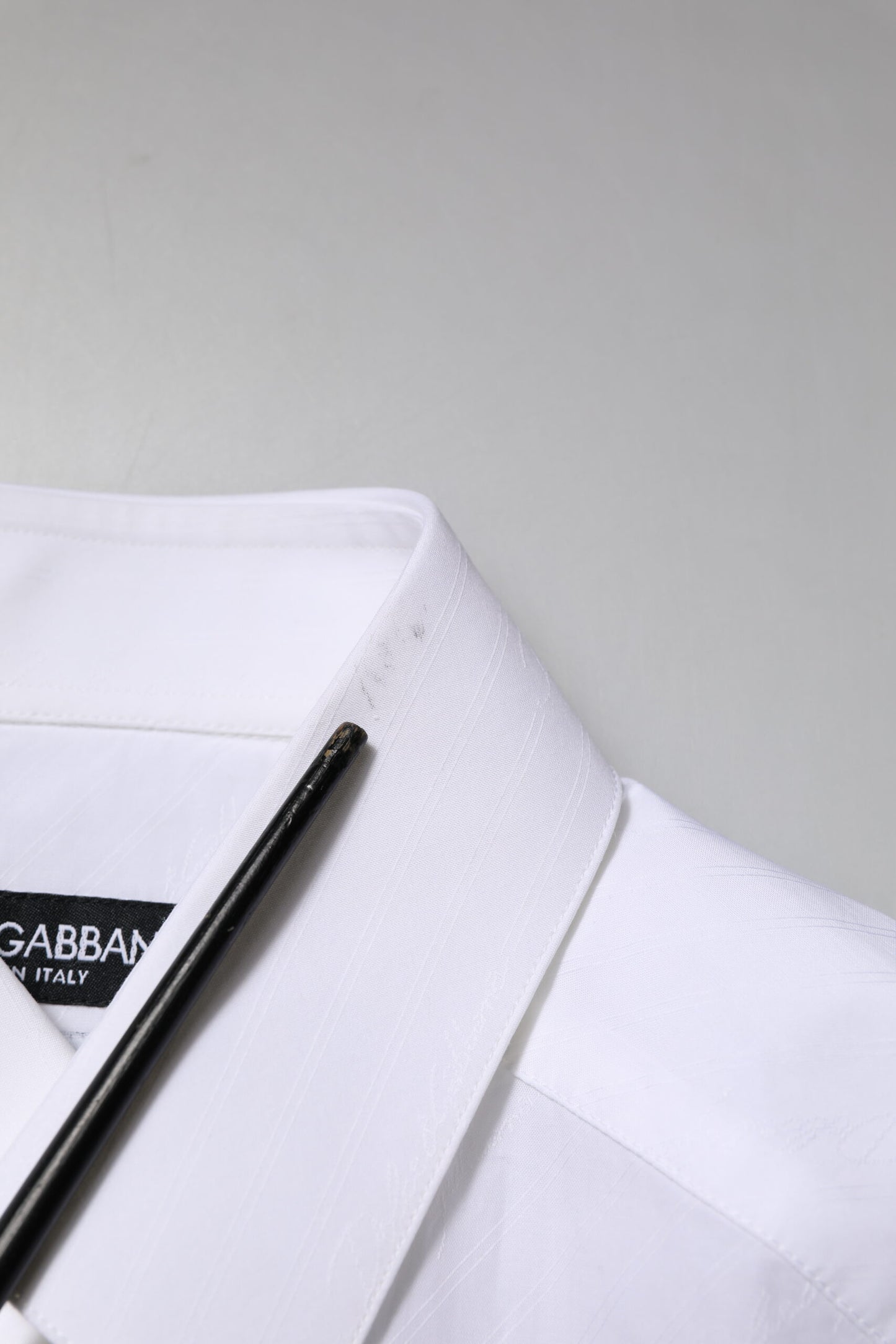 Dolce & Gabbana Weißes Baumwollhemd MARTINI mit langen Ärmeln