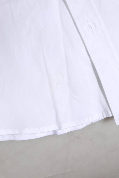 Dolce & Gabbana Weißes Baumwollhemd GOLD mit langen Ärmeln