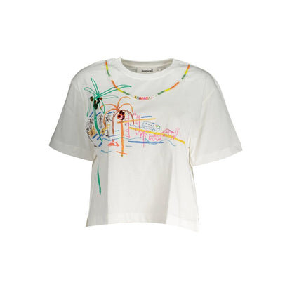 Desigual Weißes Baumwoll-Top für Frauen