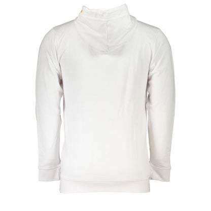 Cavalli Class Weißes Baumwoll-Sweatshirt für Männer mit Kapuze