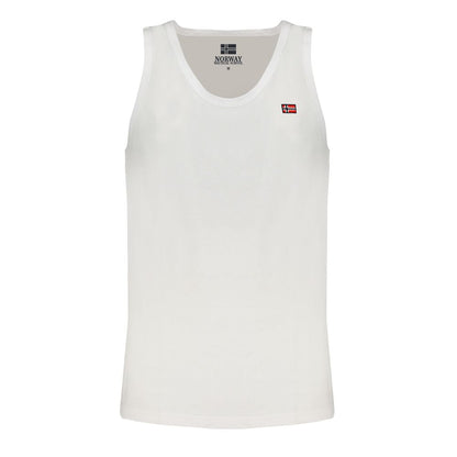 Norway 1963 Weißes Baumwoll-Tank-Top für Männer