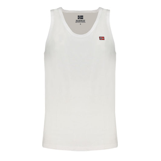 Norway 1963 Weißes Baumwoll-Tank-Top für Männer