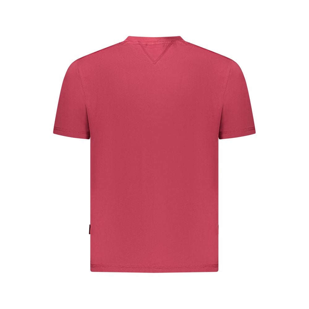 Napapijri Rotes Baumwolle Männer T-Shirt