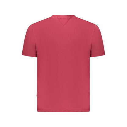 Napapijri Rotes Baumwolle Männer T-Shirt