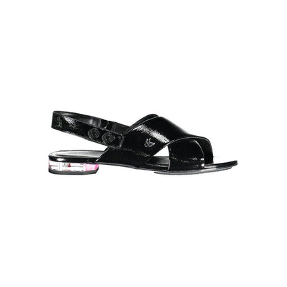 Calvin Klein Schwarze Leder Damen Sandale