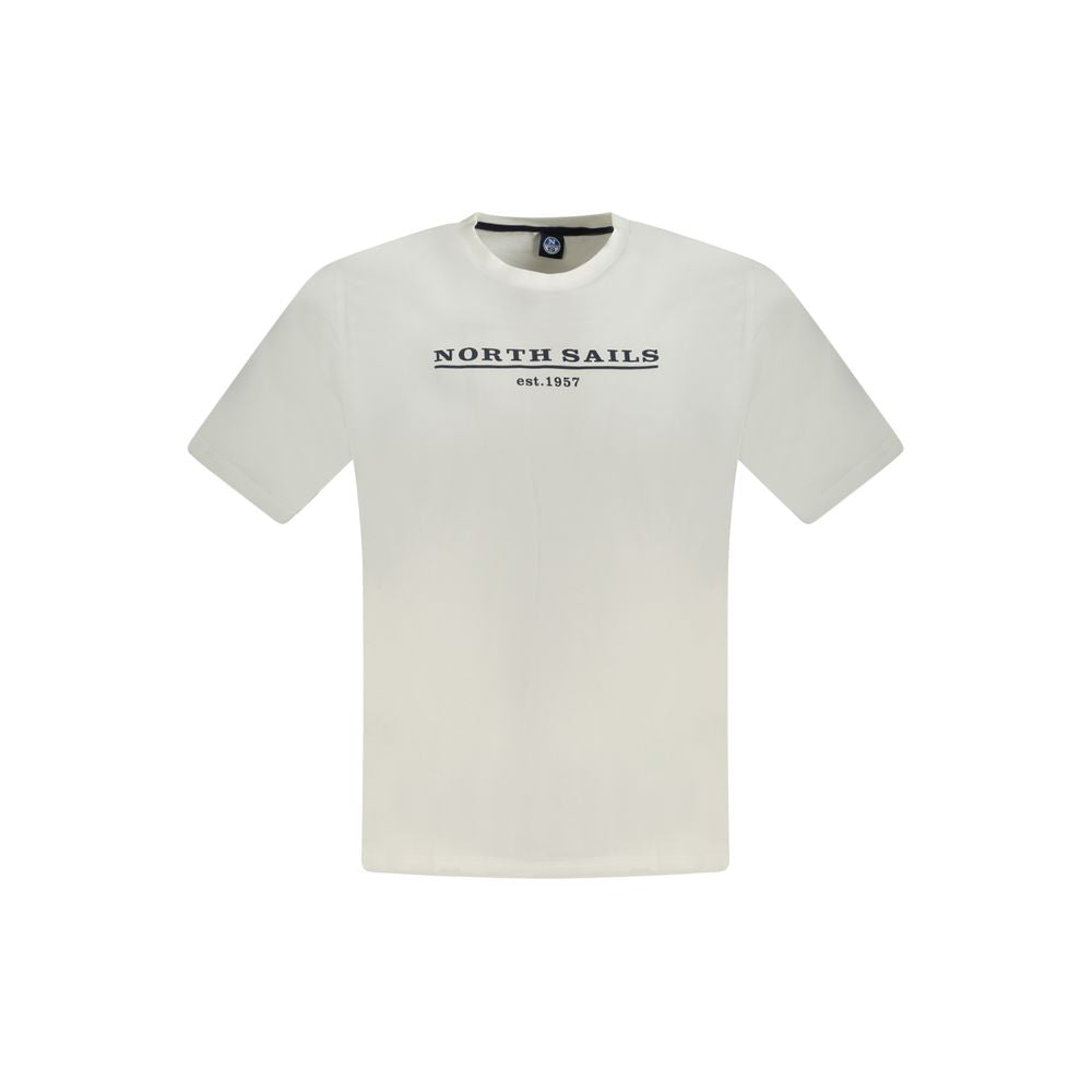 North Sails Weißes Baumwolle Männer T-Shirt