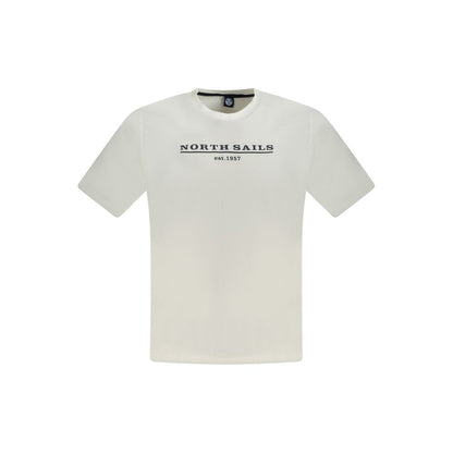 North Sails Weißes Baumwolle Männer T-Shirt
