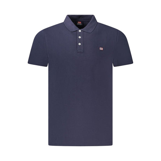 Norway 1963 Blaues Baumwoll-Poloshirt
