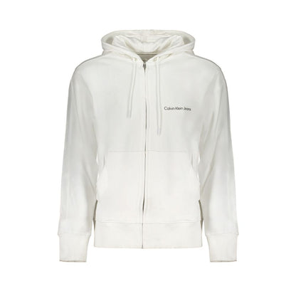 Calvin Klein Weißer Baumwollpullover mit Kapuze für Männer