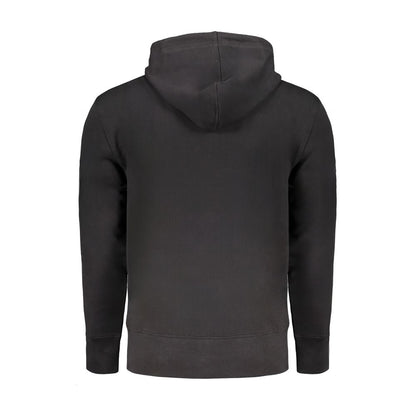 Calvin Klein Schwarzer Baumwollpullover für Männer mit Kapuze und zentralen Taschen