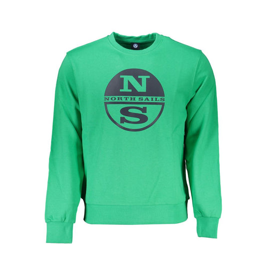 North Sails Grüner Baumwollpullover für Männer