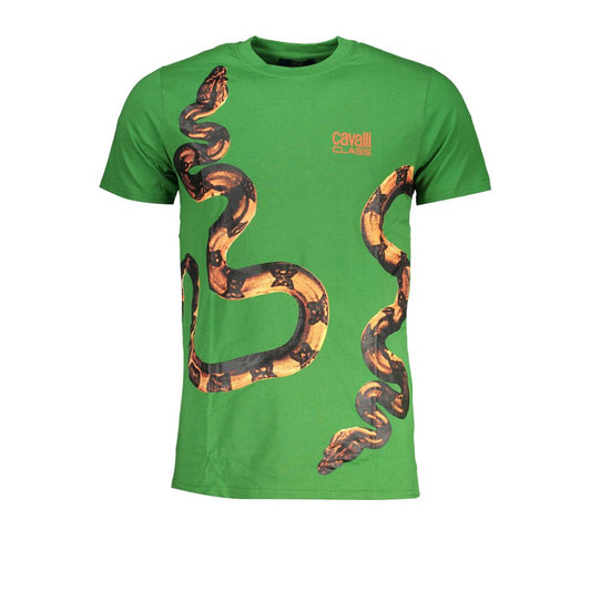 Cavalli Class T-Shirt aus grüner Baumwolle