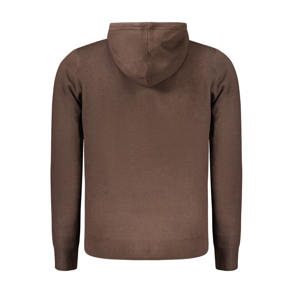 Norway 1963 Braune Polyamid-Strickjacke für Männer