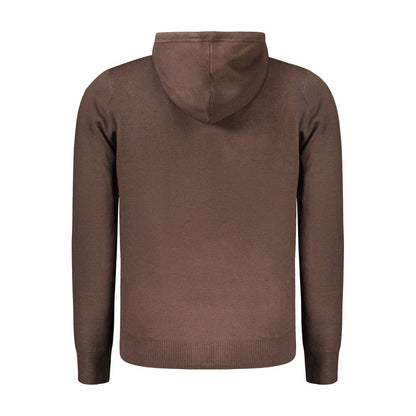 Norway 1963 Braune Polyamid-Strickjacke für Männer