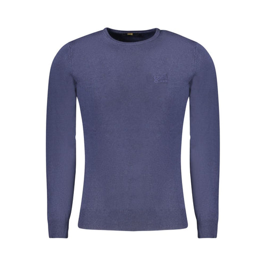 Cavalli Class Blauer Viskose Pullover für Männer
