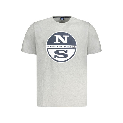 North Sails Braunes Baumwoll-T-Shirt für Männer
