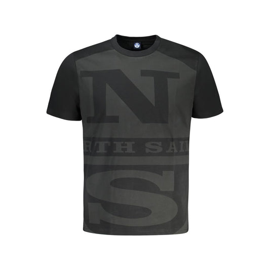 North Sails Schwarzes Baumwolle Männer T-Shirt