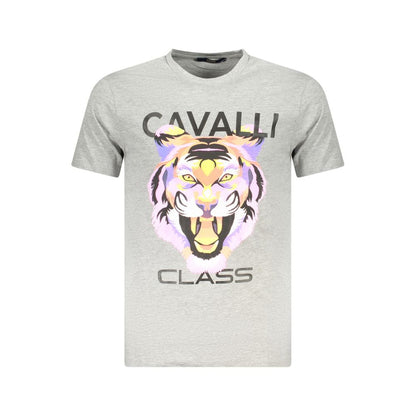 Cavalli Class Braunes Baumwoll-T-Shirt für Männer