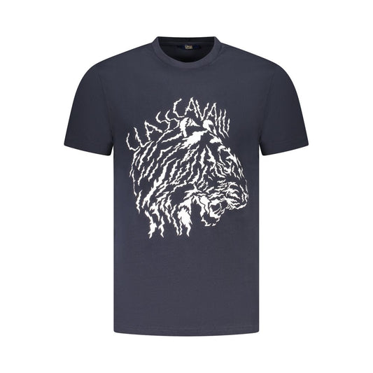 Cavalli Class Blau Baumwolle Männer T-Shirt