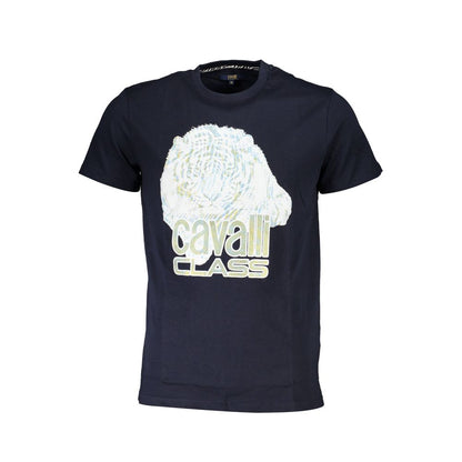 Cavalli Class Blau Baumwolle Männer T-Shirt