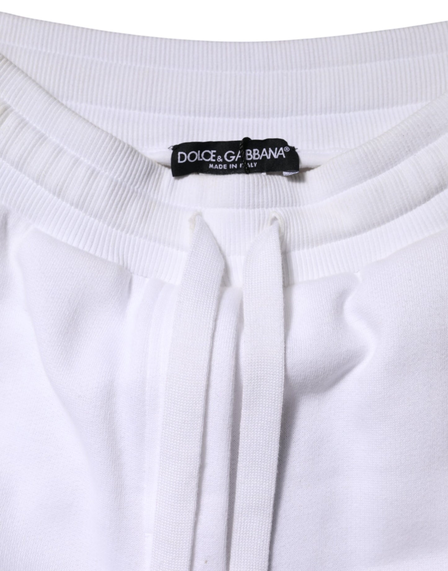 Dolce & Gabbana Weiße Baumwoll-Stretch-Jogger-Sweatpants Hose