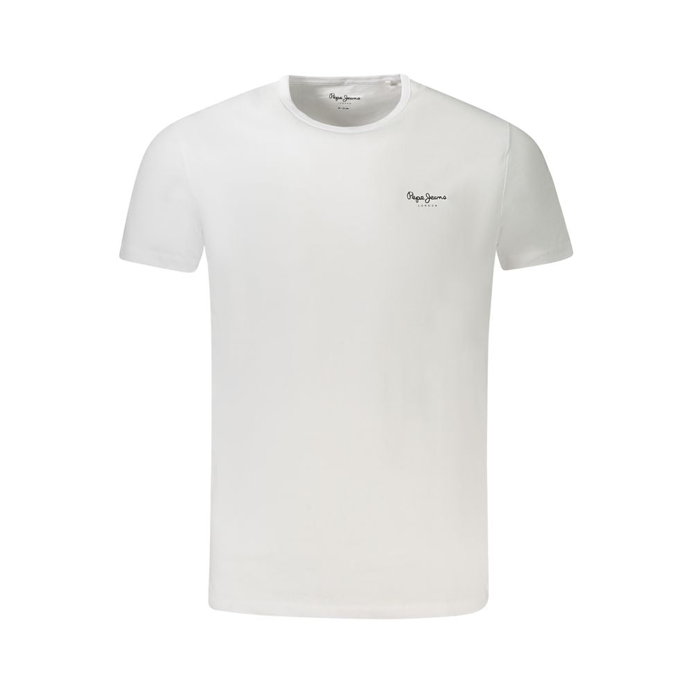 Pepe Jeans Weißes Baumwolle Männer T-Shirt