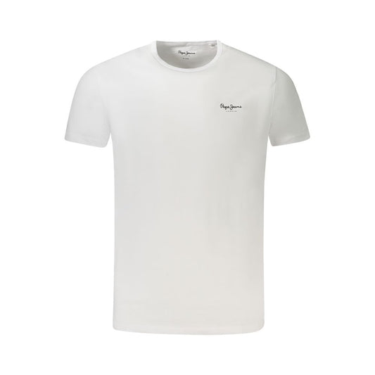 Pepe Jeans Weißes Baumwolle Männer T-Shirt