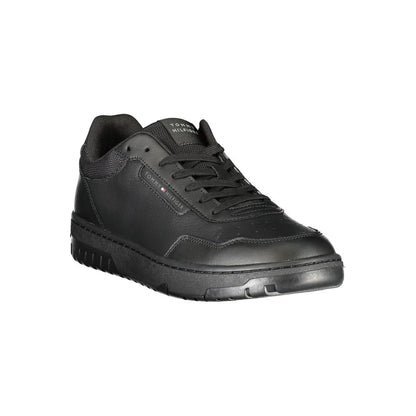 Tommy Hilfiger Schwarzes Leder Herren Sneaker