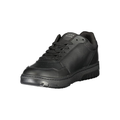 Tommy Hilfiger Schwarzes Leder Herren Sneaker