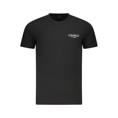 Cavalli Class Schwarzes Baumwolle Männer T-Shirt